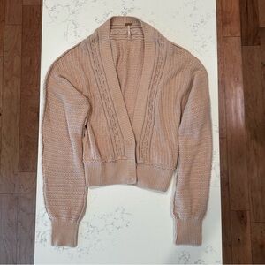 Free People Tan Cardigan Sweater